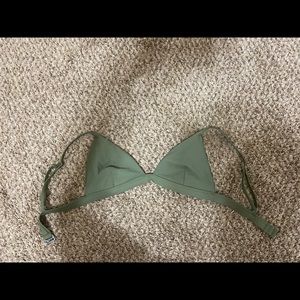 Olive green triangle swim top